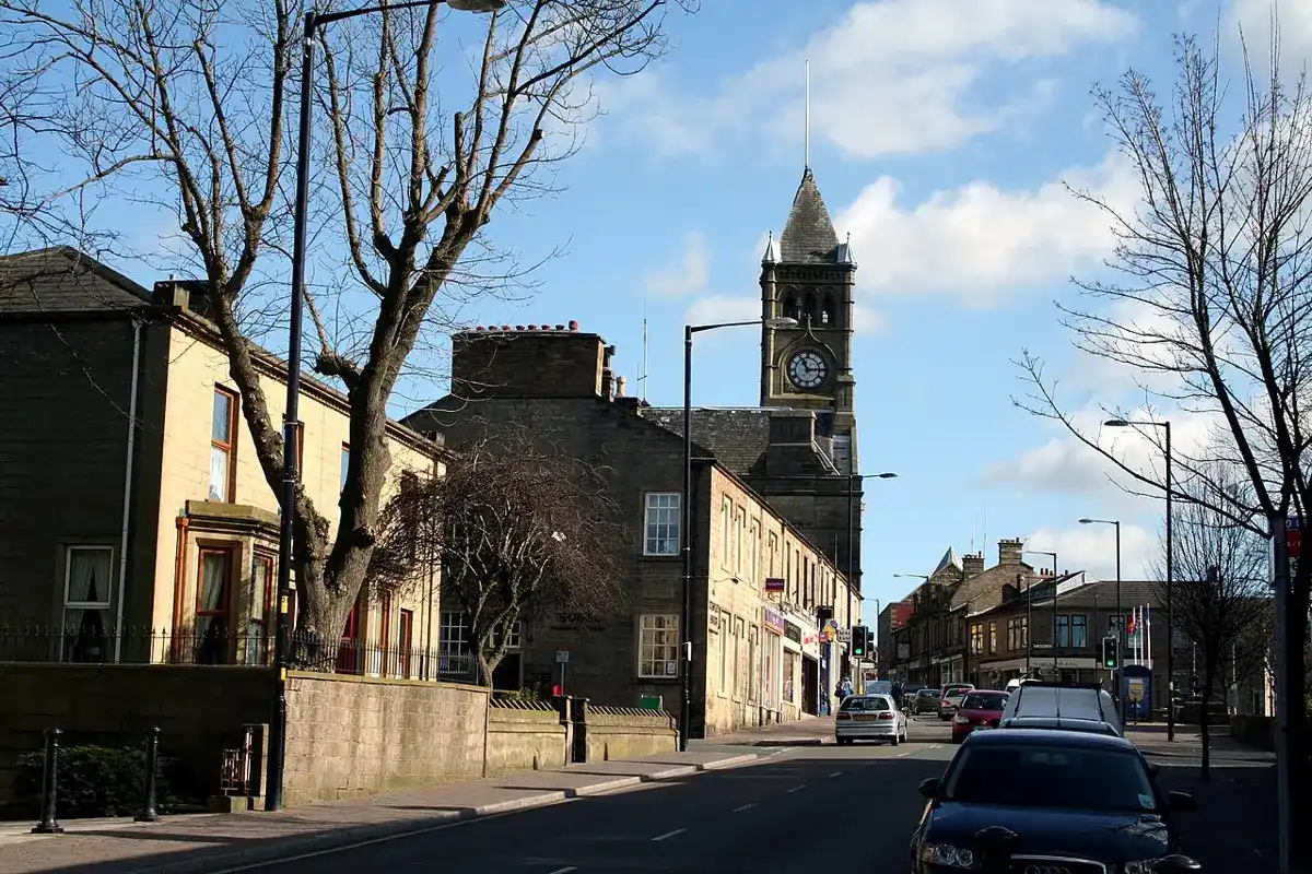 Colne, Lancashire, Albert Road and the Town Hall