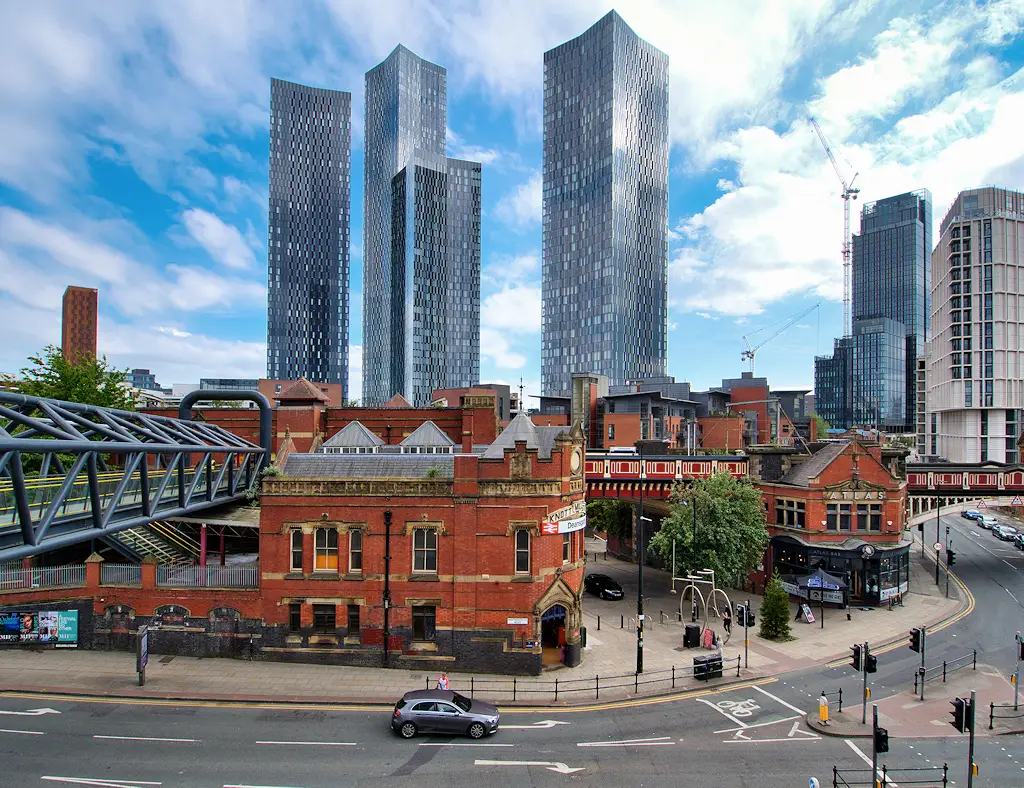 Tower Blocks over Knott Mill, Greater Manchester