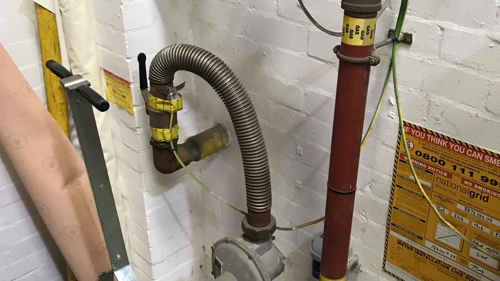Industrial gas pipework and valves in Ellesmere Port